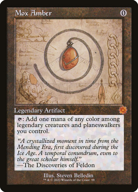 Mox Amber (#098) (Retro Frame)\nThe Brothers' War Retro Artifacts - Schematics\nSingle\nMagic The Gathering