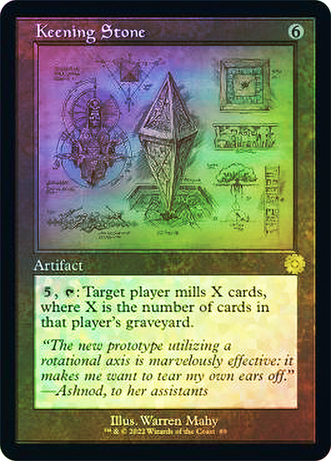 Keening Stone (#089) (Retro Frame)\nThe Brothers' War Retro Artifacts - Schematics\nSingle\nMagic The Gathering