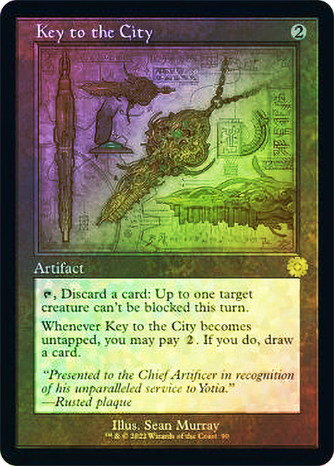 Key to the City (#090) (Retro Frame)\nThe Brothers' War Retro Artifacts - Schematics\nSingle\nMagic The Gathering