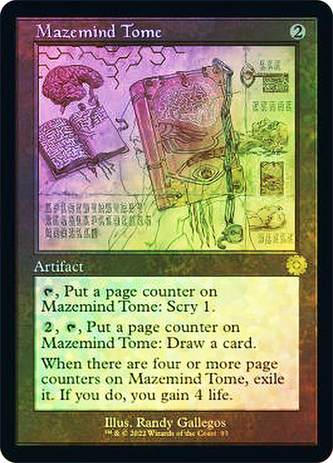 Mazemind Tome (#093) (Retro Frame)\nThe Brothers' War Retro Artifacts - Schematics\nSingle\nMagic The Gathering