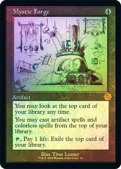 Mystic Forge (#099) (Retro Frame)\nThe Brothers' War Retro Artifacts - Schematics\nSingle\nMagic The Gathering