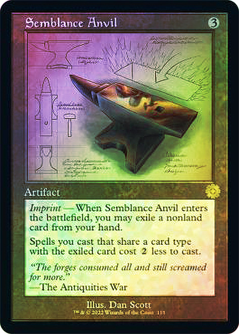 Semblance Anvil (#115) (Retro Frame)\nThe Brothers' War Retro Artifacts - Schematics\nSingle\nMagic The Gathering