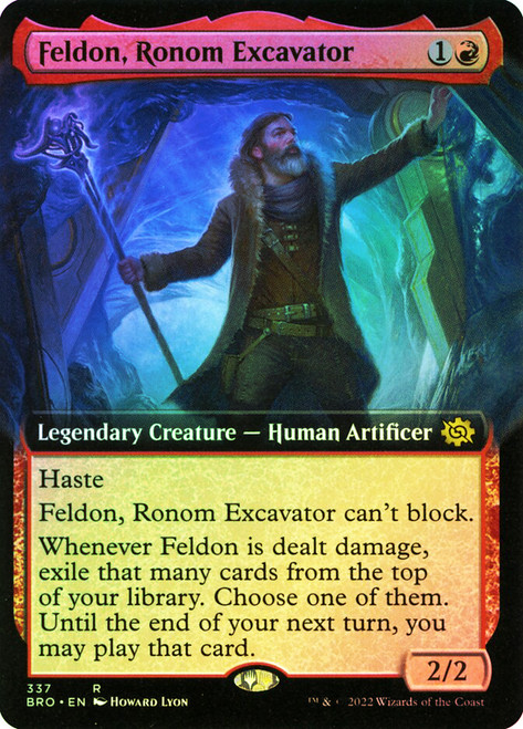 Feldon, Ronom Excavator (Extended Art)\nThe Brothers' War - Variants\nSingle\nMagic The Gathering