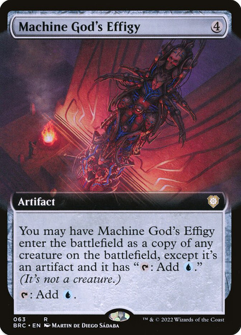 Machine God's Effigy (Extended Art)\nThe Brothers' War Commander - Variants\nSingle\nMagic The Gathering