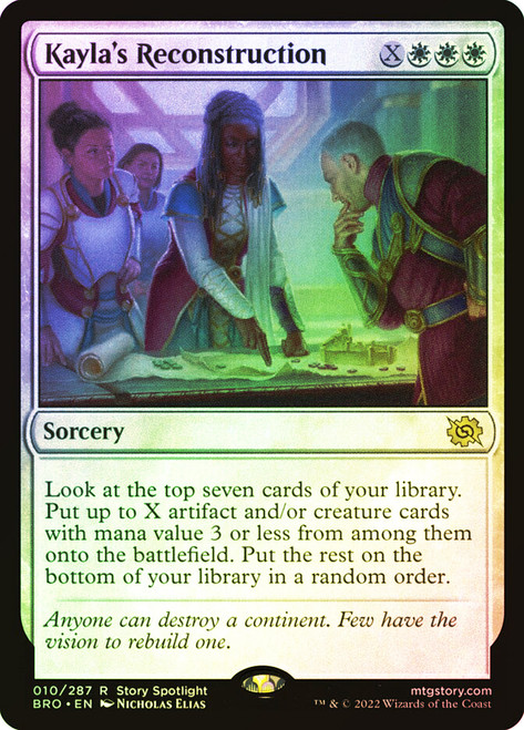 Kayla's Reconstruction\nThe Brothers' War\nSingle\nMagic The Gathering