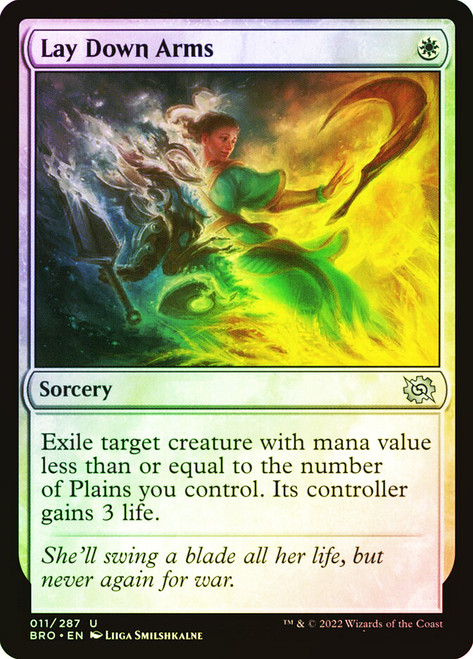 Lay Down Arms\nThe Brothers' War\nSingle\nMagic The Gathering