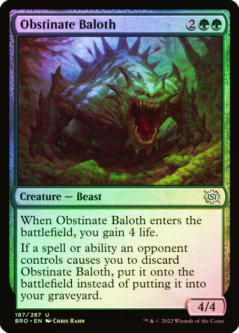 Obstinate Baloth\nThe Brothers' War\nSingle\nMagic The Gathering