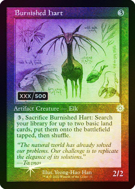ダブルレインボーフォイル　Burnished hart mtg Burnished Hart | The Brothers' War Retro Artifacts | Star City Games