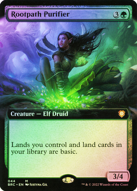 Rootpath Purifier (Extended Art)\nThe Brothers' War Commander - Variants\nSingle\nMagic The Gathering