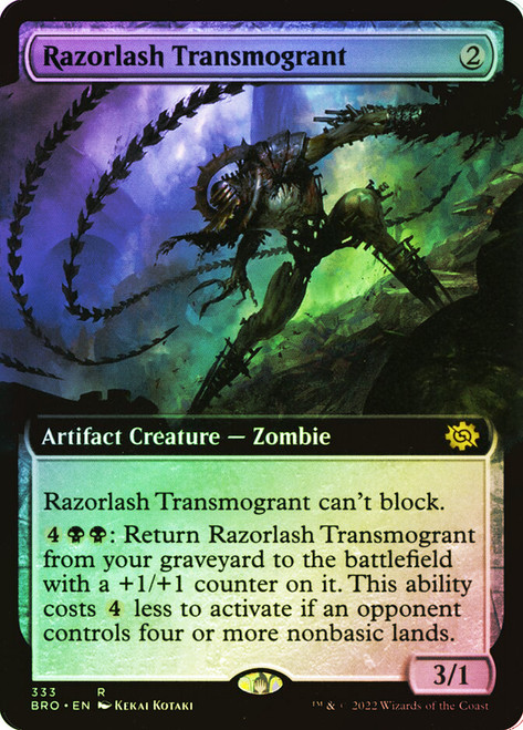 Razorlash Transmogrant (Extended Art)\nThe Brothers' War - Variants\nSingle\nMagic The Gathering