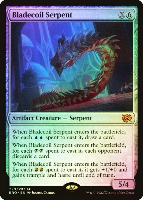 Bladecoil Serpent\nThe Brothers' War\nSingle\nMagic The Gathering