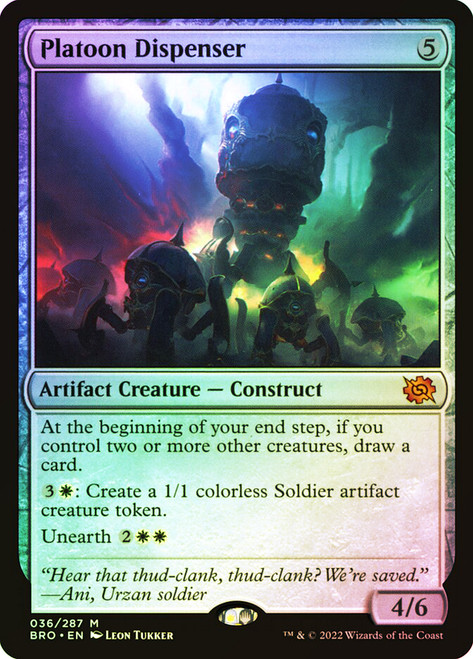 Platoon Dispenser\nThe Brothers' War\nSingle\nMagic The Gathering