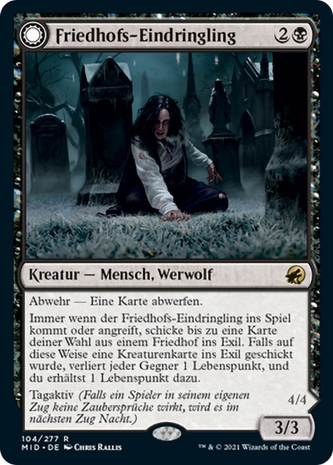 アーティストプルーフGraveyard Trespasser & Glutton Graveyard Trespasser // Graveyard Glutton · Innistrad