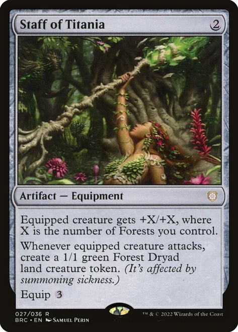 Staff of Titania\nThe Brothers' War Commander\nSingle\nMagic The Gathering