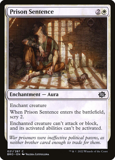 Prison Sentence\nThe Brothers' War\nSingle\nMagic The Gathering