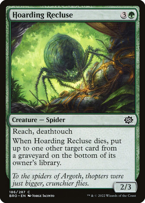 Hoarding Recluse\nThe Brothers' War\nSingle\nMagic The Gathering