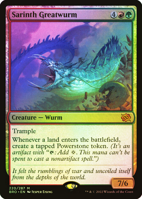 Sarinth Greatwurm\nThe Brothers' War\nSingle\nMagic The Gathering