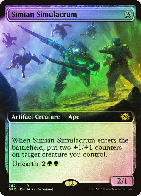 Simian Simulacrum (Extended Art)\nThe Brothers' War - Variants\nSingle\nMagic The Gathering