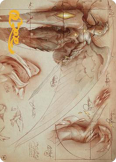 {Platinum Angel Art Card} (Signed)\nArt Series: The Brothers' War - Variants\nSingle\nMagic The Gathering