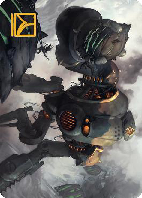 {Rust Goliath Art Card} (Signed)\nArt Series: The Brothers' War - Variants\nSingle\nMagic The Gathering