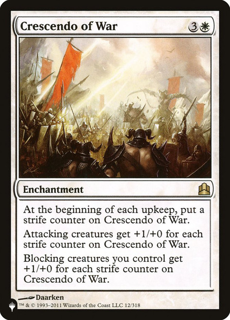 Crescendo of War\nMystery Booster / The List\nSingle\nMagic The Gathering