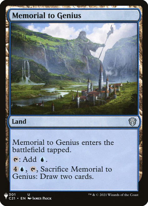 Memorial to Genius\nMystery Booster / The List\nSingle\nMagic The Gathering