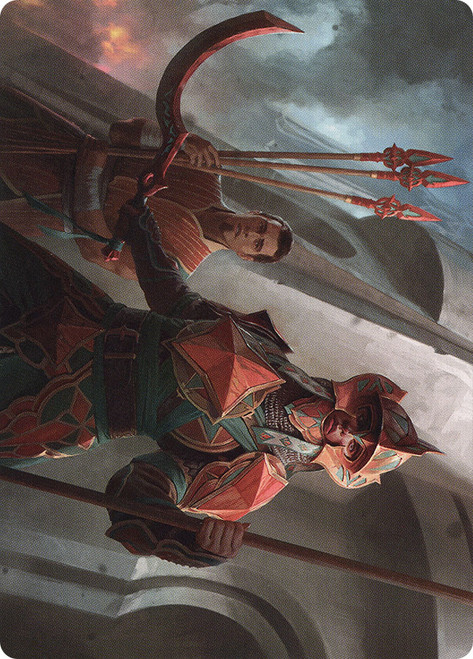 {Siege Veteran Art Card}\nArt Series: The Brothers' War\nSingle\nMagic The Gathering