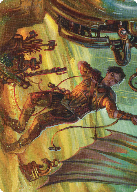 {Mishra, Excavation Prodigy Art Card}\nArt Series: The Brothers' War\nSingle\nMagic The Gathering