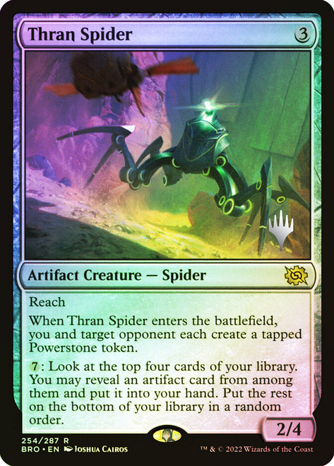 Thran Spider (Promo Pack) (The Brothers' War)\nPromo: Planeswalker Stamped\nSingle\nMagic The Gathering