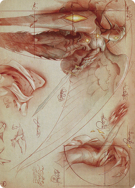 {Platinum Angel Art Card}\nArt Series: The Brothers' War\nSingle\nMagic The Gathering