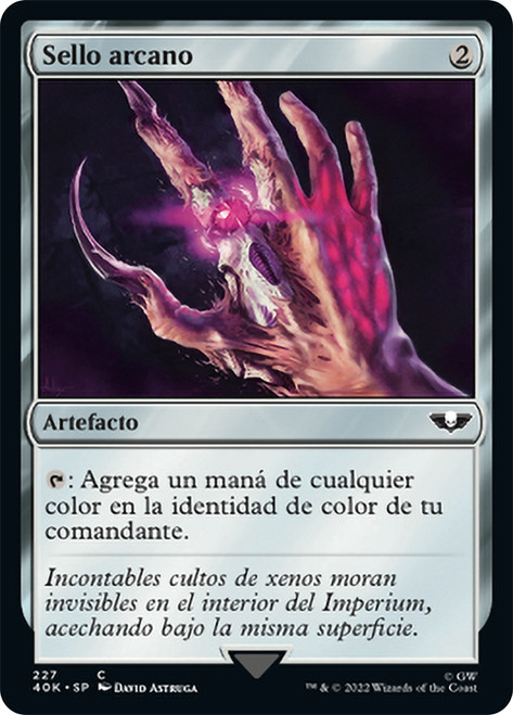 Arcane Signet (#227)\nWarhammer 40,000 Commander - Spanish\nSingle\nMagic The Gathering