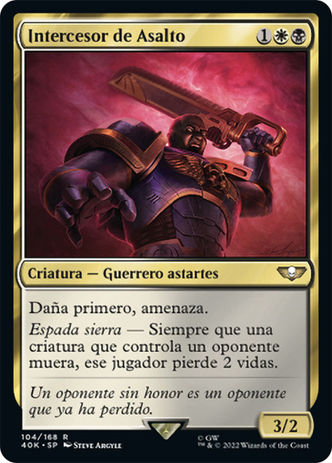 Assault Intercessor\nWarhammer 40,000 Commander - Spanish\nSingle\nMagic The Gathering