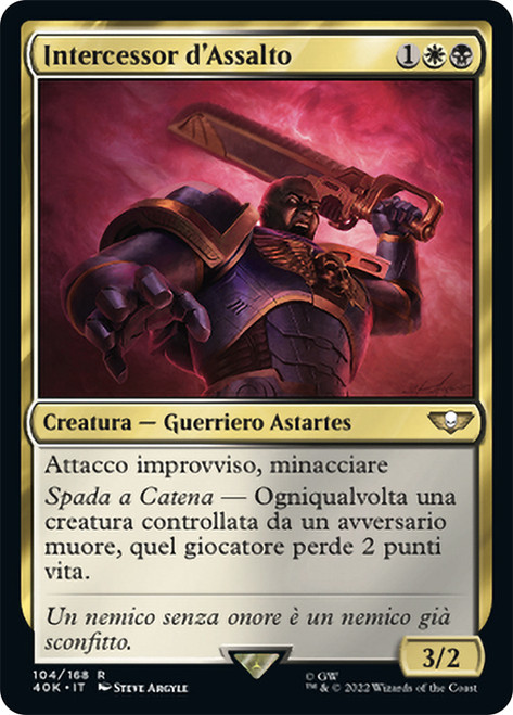 Assault Intercessor\nWarhammer 40,000 Commander - Italian\nSingle\nMagic The Gathering