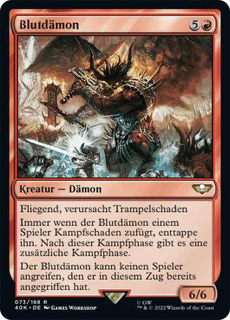 Bloodthirster\nWarhammer 40,000 Commander - German\nSingle\nMagic The Gathering