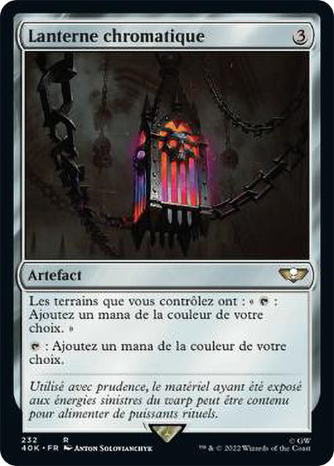 Chromatic Lantern\nWarhammer 40,000 Commander - French\nSingle\nMagic The Gathering