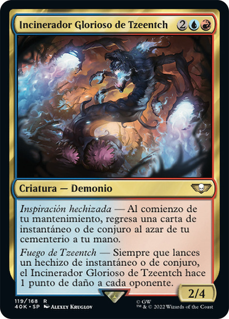 Exalted Flamer of Tzeentch\nWarhammer 40,000 Commander - Spanish\nSingle\nMagic The Gathering