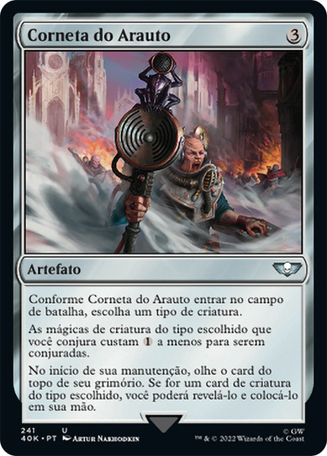 Herald's Horn\nWarhammer 40,000 Commander - Portuguese\nSingle\nMagic The Gathering
