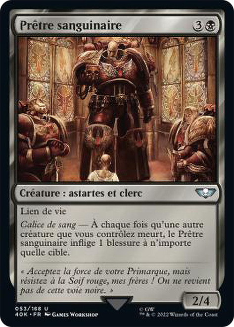 Sanguinary Priest\nWarhammer 40,000 Commander - French\nSingle\nMagic The Gathering