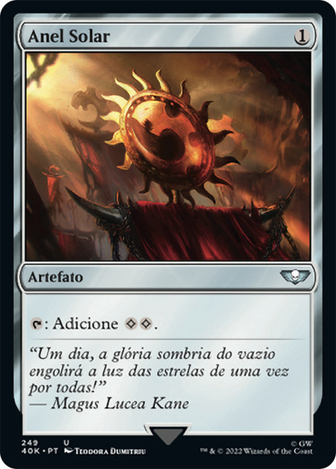 Sol Ring (#249)\nWarhammer 40,000 Commander - Portuguese\nSingle\nMagic The Gathering