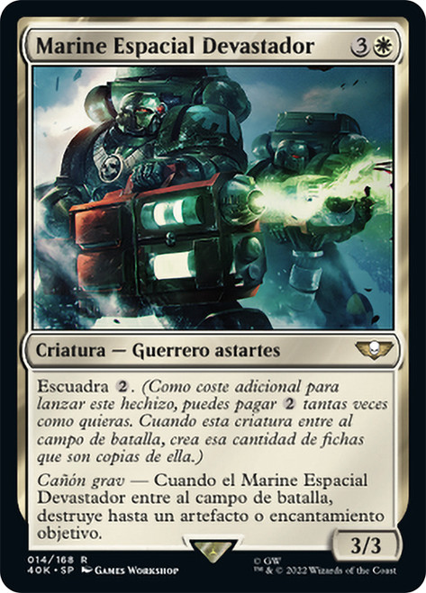 Space Marine Devastator\nWarhammer 40,000 Commander - Spanish\nSingle\nMagic The Gathering