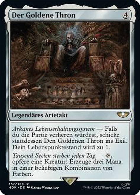 The Golden Throne\nWarhammer 40,000 Commander - German\nSingle\nMagic The Gathering