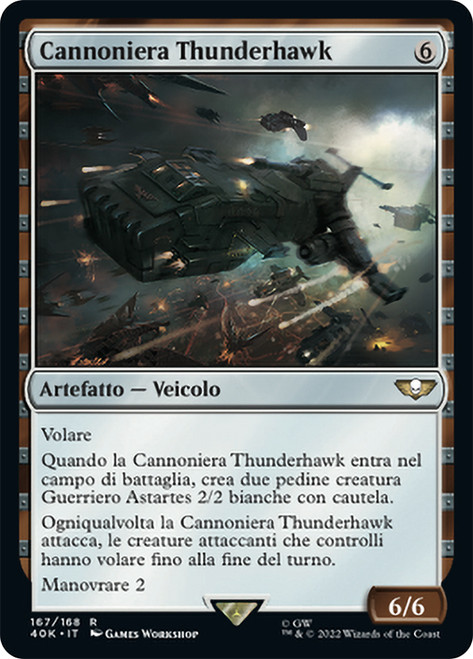 Thunderhawk Gunship\nWarhammer 40,000 Commander - Italian\nSingle\nMagic The Gathering
