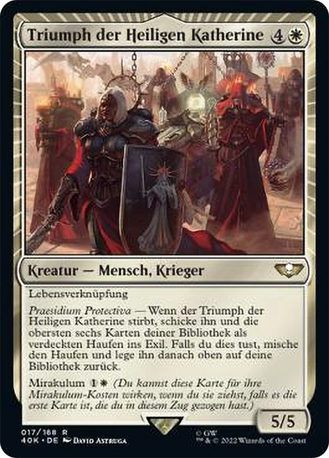 Triumph of Saint Katherine\nWarhammer 40,000 Commander - German\nSingle\nMagic The Gathering