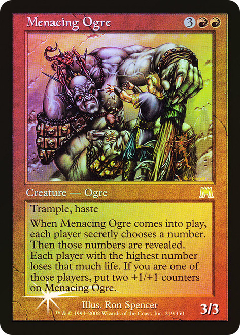 MTG foil 脅迫するオーガ Foil】《脅迫するオーガ/Menacing Ogre》[ONS] 赤R | 日本最大級 MTG