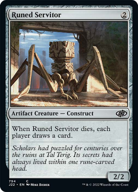Runed Servitor\nJumpstart 2022\nSingle\nMagic The Gathering
