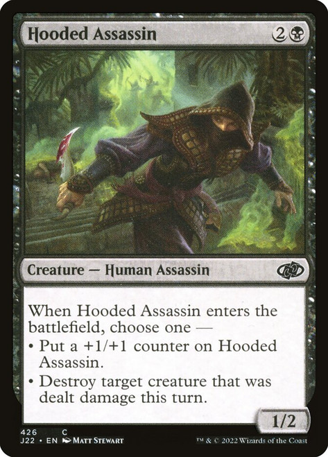 Hooded Assassin\nJumpstart 2022\nSingle\nMagic The Gathering