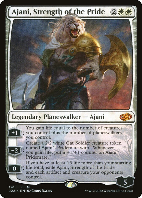 Ajani, Strength of the Pride\nJumpstart 2022\nSingle\nMagic The Gathering