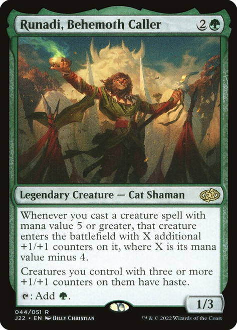 Runadi, Behemoth Caller\nJumpstart 2022\nSingle\nMagic The Gathering