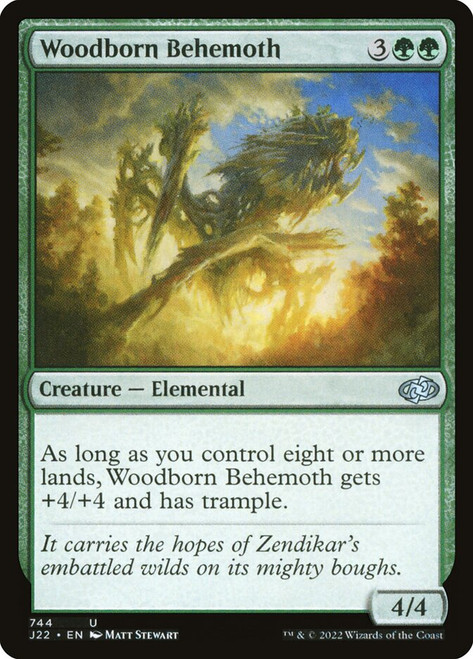 Woodborn Behemoth\nJumpstart 2022\nSingle\nMagic The Gathering
