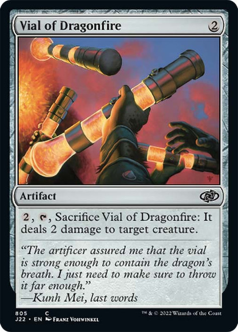 Vial of Dragonfire\nJumpstart 2022\nSingle\nMagic The Gathering